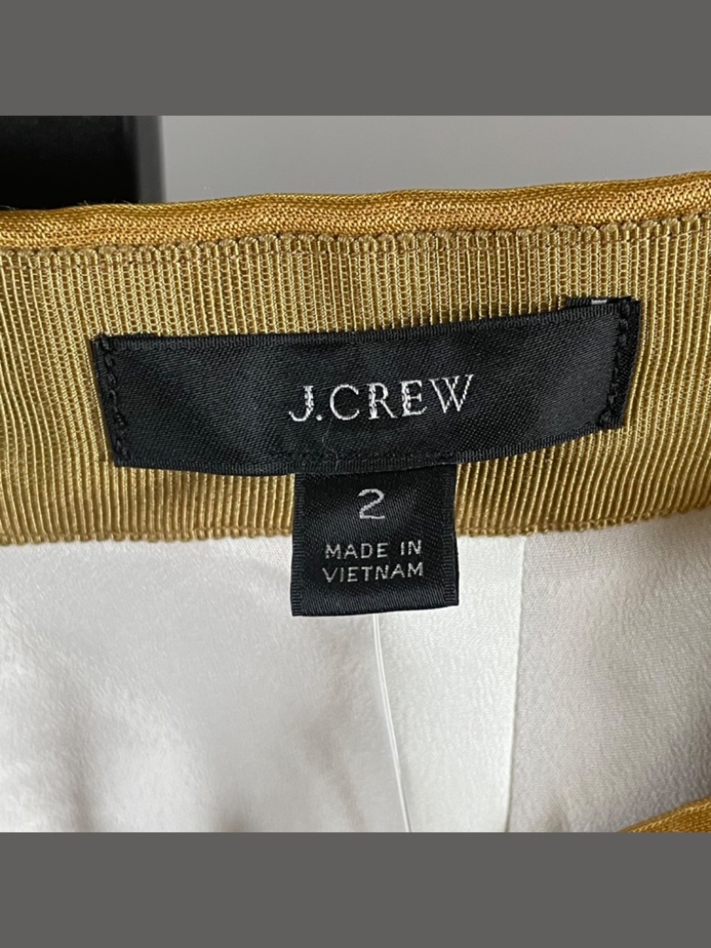 NEW J Crew Skirt Womens 2 brown pink blue satin linen pencil preppy retro - Picture 2 of 9